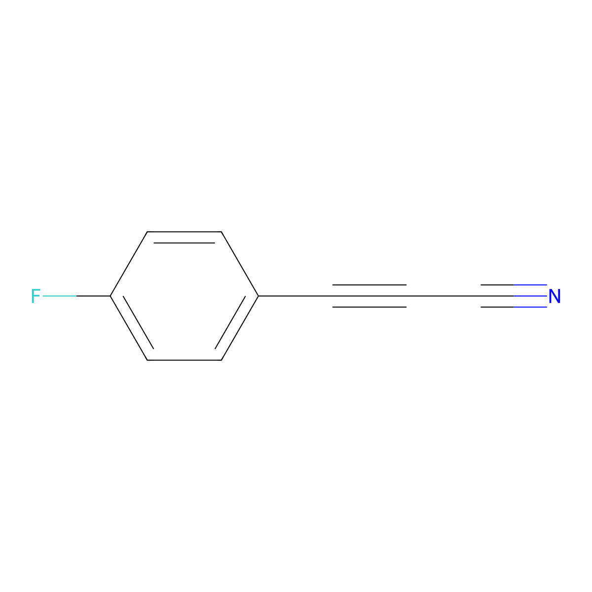 3-(4-Fluorophenyl)prop-2-ynenitrile molecular structure, CAS 575433-43-1
