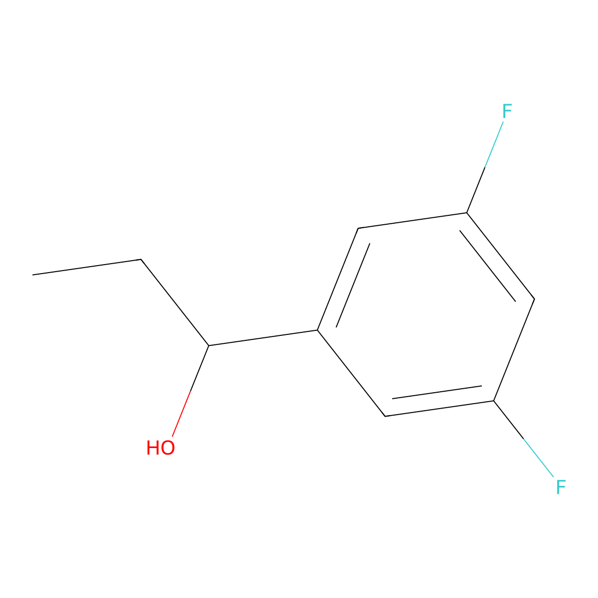 1-(3,5-Difluorophenyl)propan-1-ol molecular structure, CAS 575433-45-3