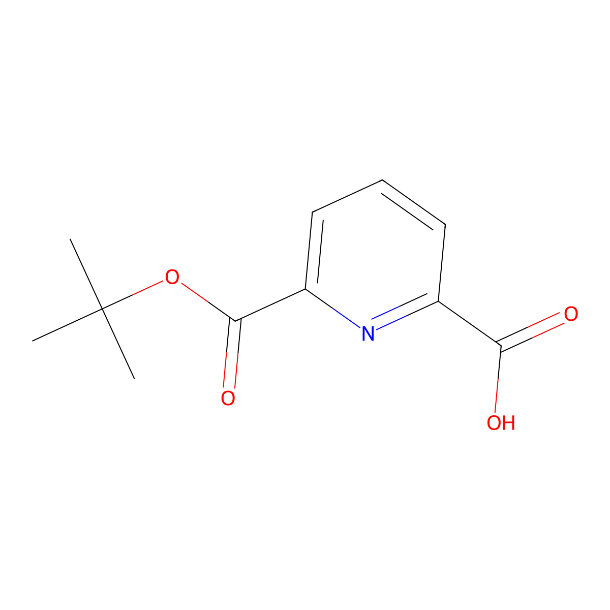 6-(tert-Butoxycarbonyl)picolinic acid molecular structure, CAS 575433-76-0