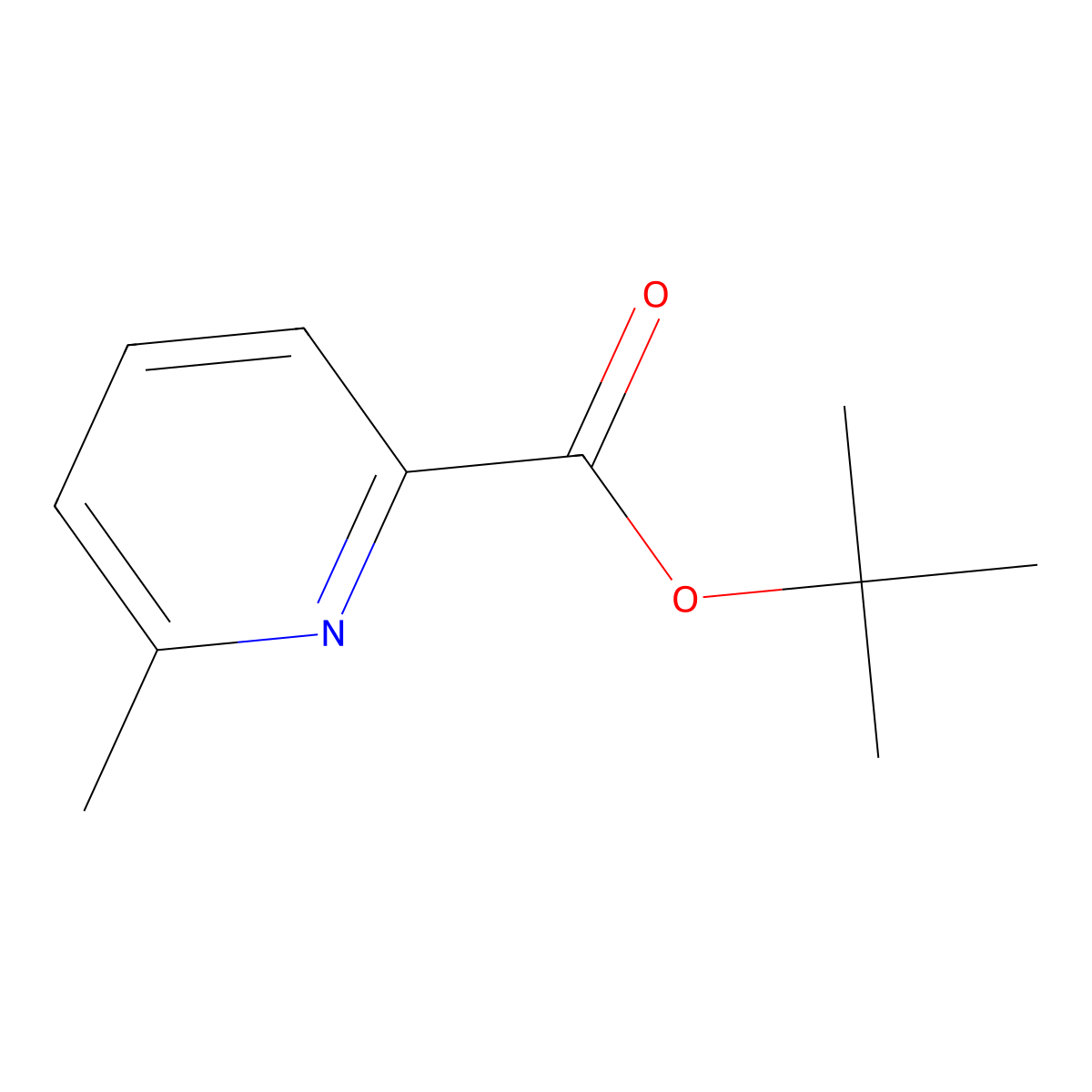 Tert-butyl 6-methylpyridine-2-carboxylate molecular structure, CAS 575433-87-3