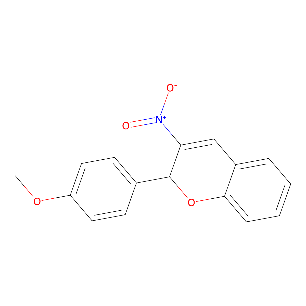 2-(4-methoxyphenyl)-3-nitro-2H-chromene molecular structure, CAS 57544-02-2