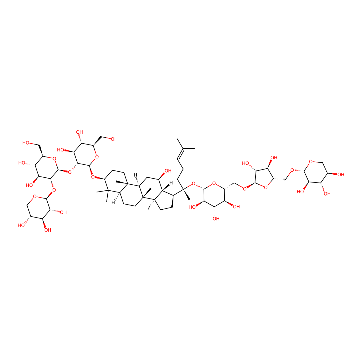 Notoginsenoside S molecular structure, CAS 575446-95-6