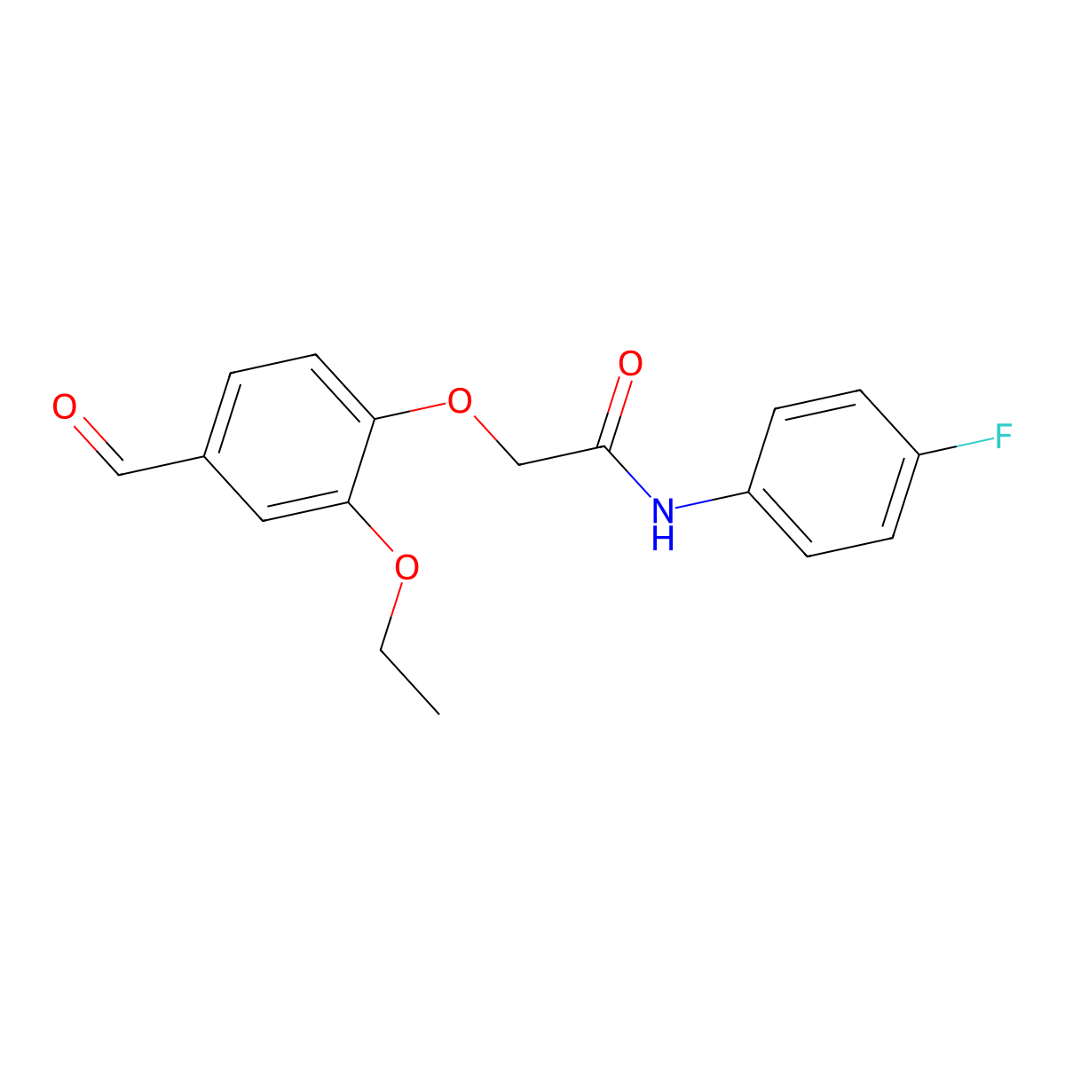 2-(2-ethoxy-4-formylphenoxy)-N-(4-fluorophenyl)acetamide molecular structure, CAS 575449-73-9