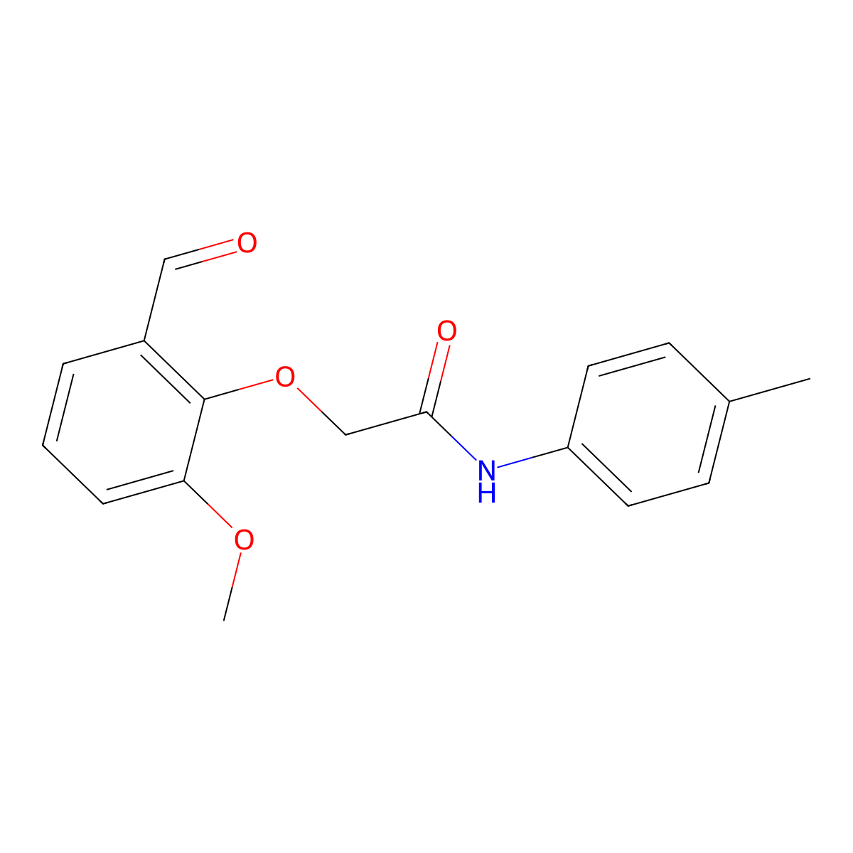 2-(2-formyl-6-methoxyphenoxy)-N-(4-methylphenyl)acetamide molecular structure, CAS 575449-74-0