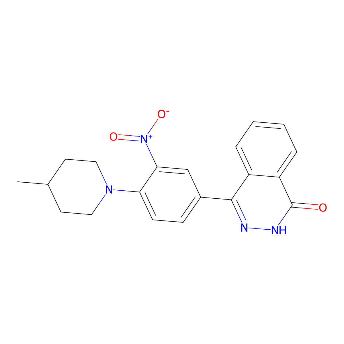 4-[4-(4-Methylpiperidin-1-yl)-3-nitrophenyl]-1,2-dihydrophthalazin-1-one molecular structure, CAS 575460-40-1