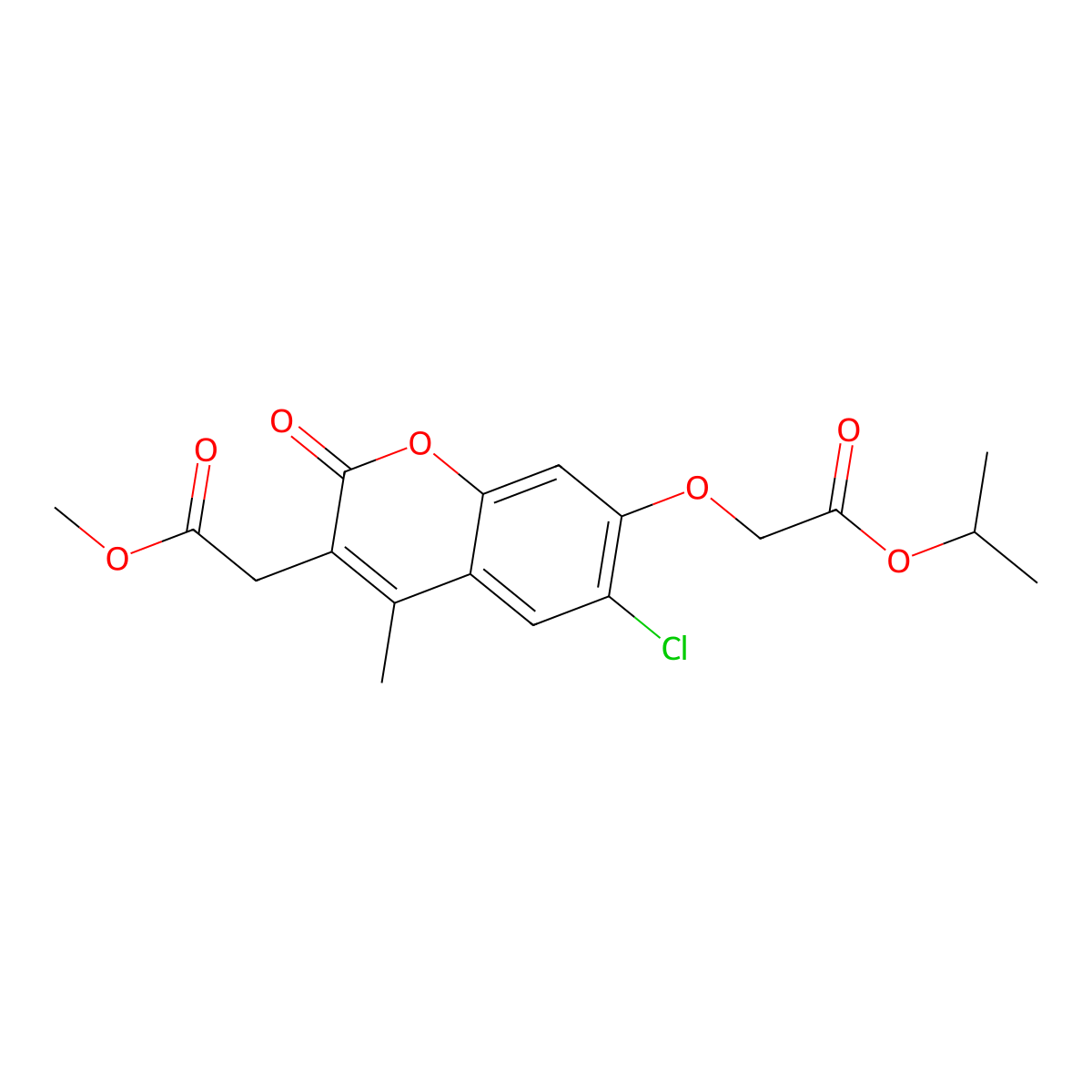 methyl [6-chloro-7-(2-isopropoxy-2-oxoethoxy)-4-methyl-2-oxo-2H-chromen-3-yl]acetate molecular structure, CAS 575461-35-7