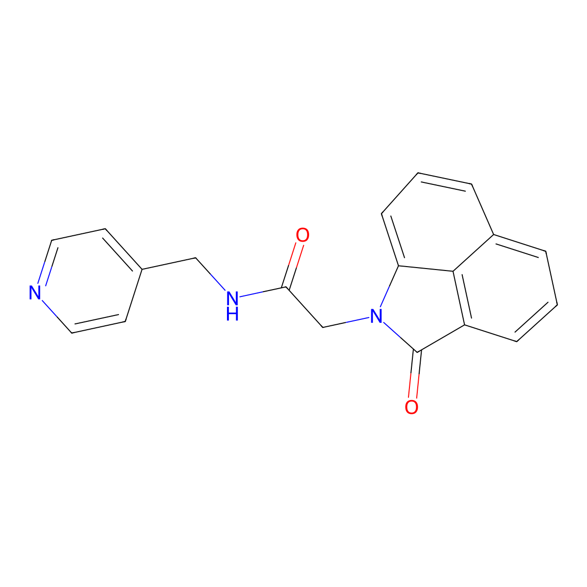 2-(2-oxobenzo[cd]indol-1(2H)-yl)-N-(pyridin-4-ylmethyl)acetamide molecular structure, CAS 575461-44-8