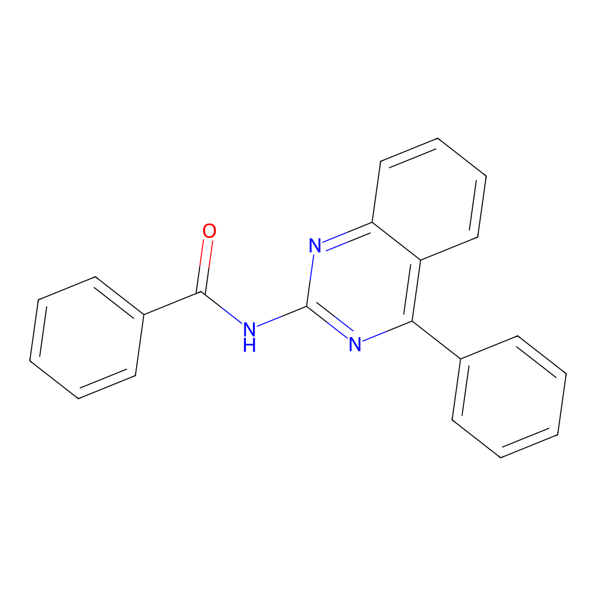N-(4-phenylquinazolin-2-yl)benzamide molecular structure, CAS 575461-58-4