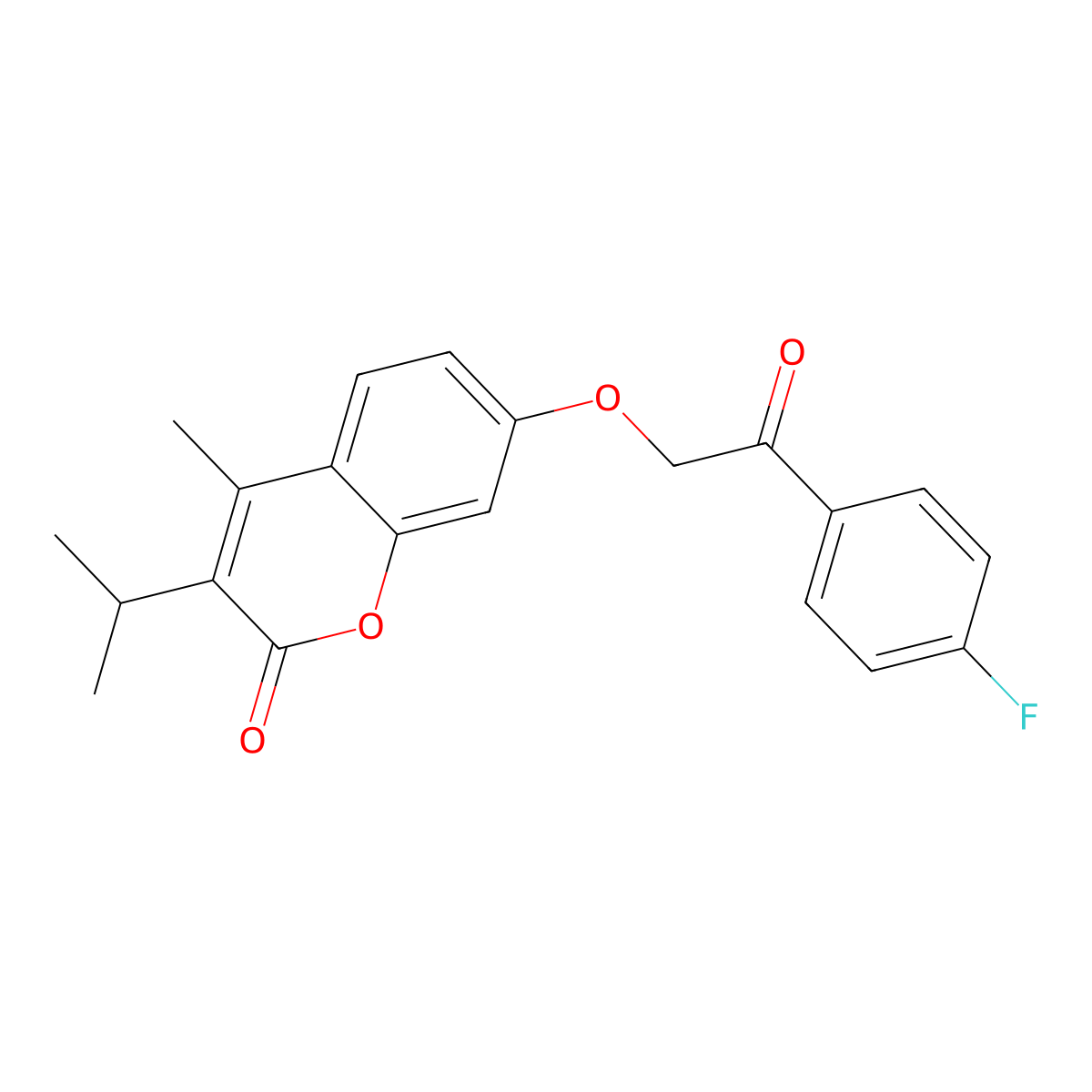 7-[2-(4-Fluorophenyl)-2-oxoethoxy]-4-methyl-3-propan-2-ylchromen-2-one molecular structure, CAS 575461-67-5