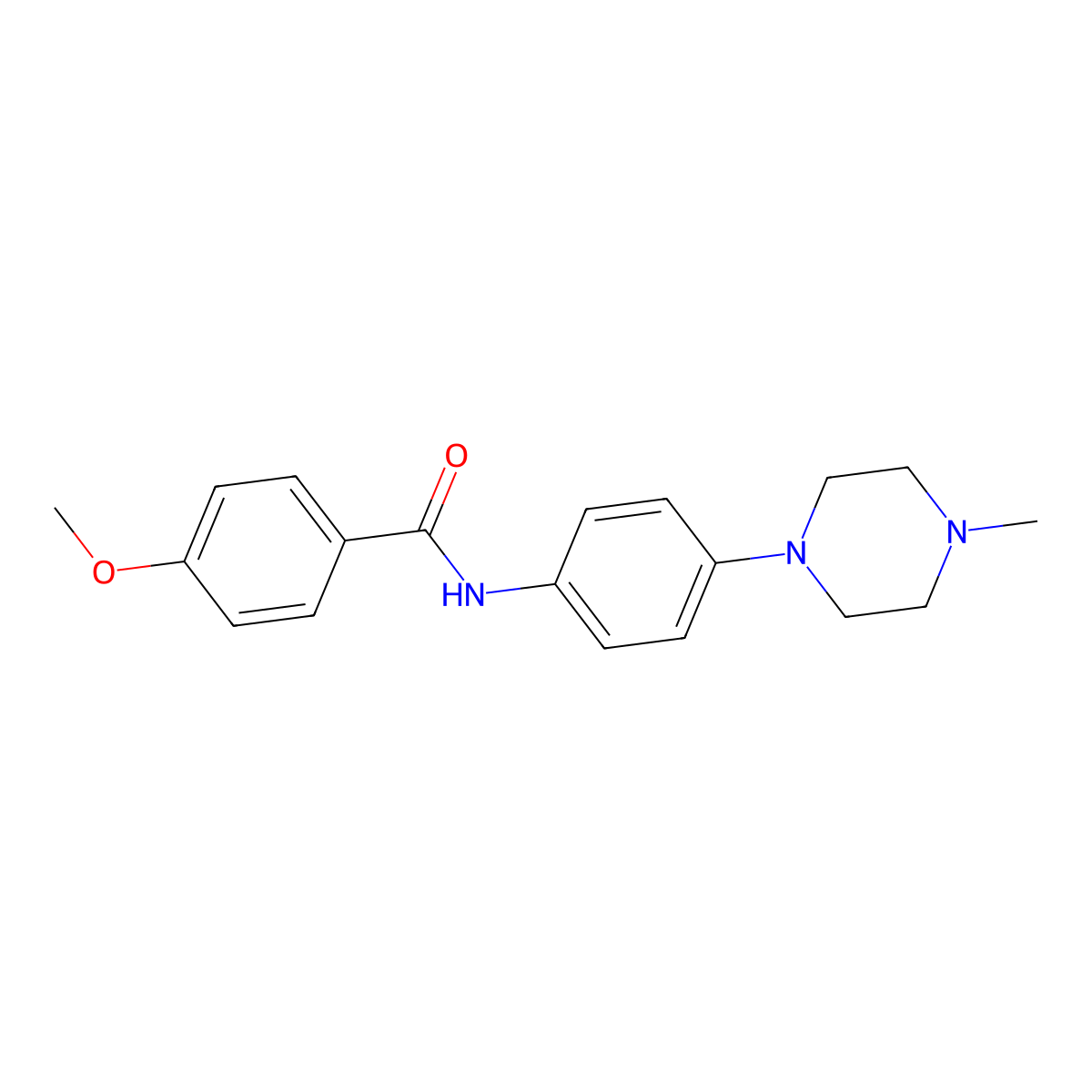 4-methoxy-N-[4-(4-methyl-1-piperazinyl)phenyl]benzamide molecular structure, CAS 575465-79-1