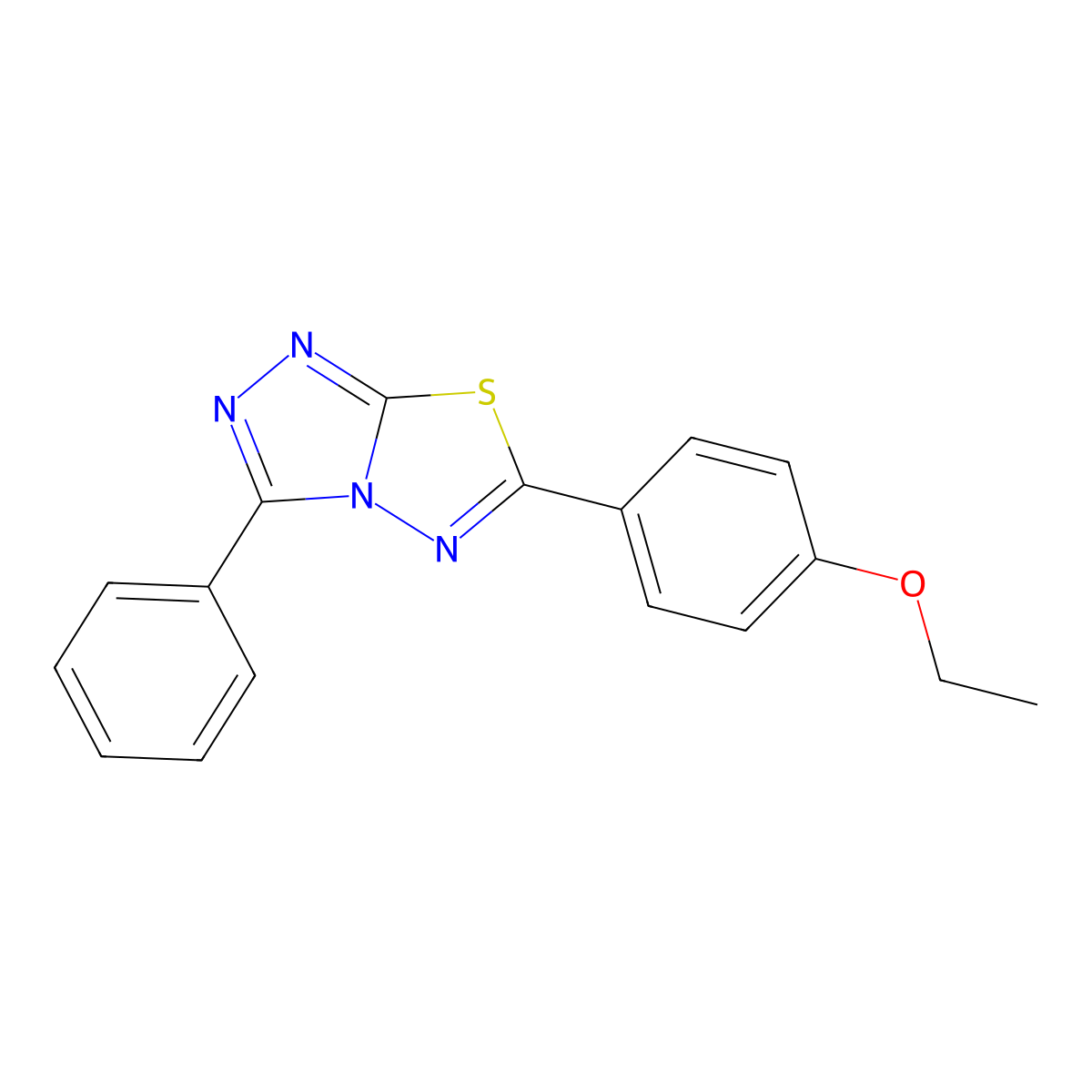6-(4-Ethoxyphenyl)-3-phenyl-[1,2,4]triazolo[3,4-b][1,3,4]thiadiazole molecular structure, CAS 575468-97-2