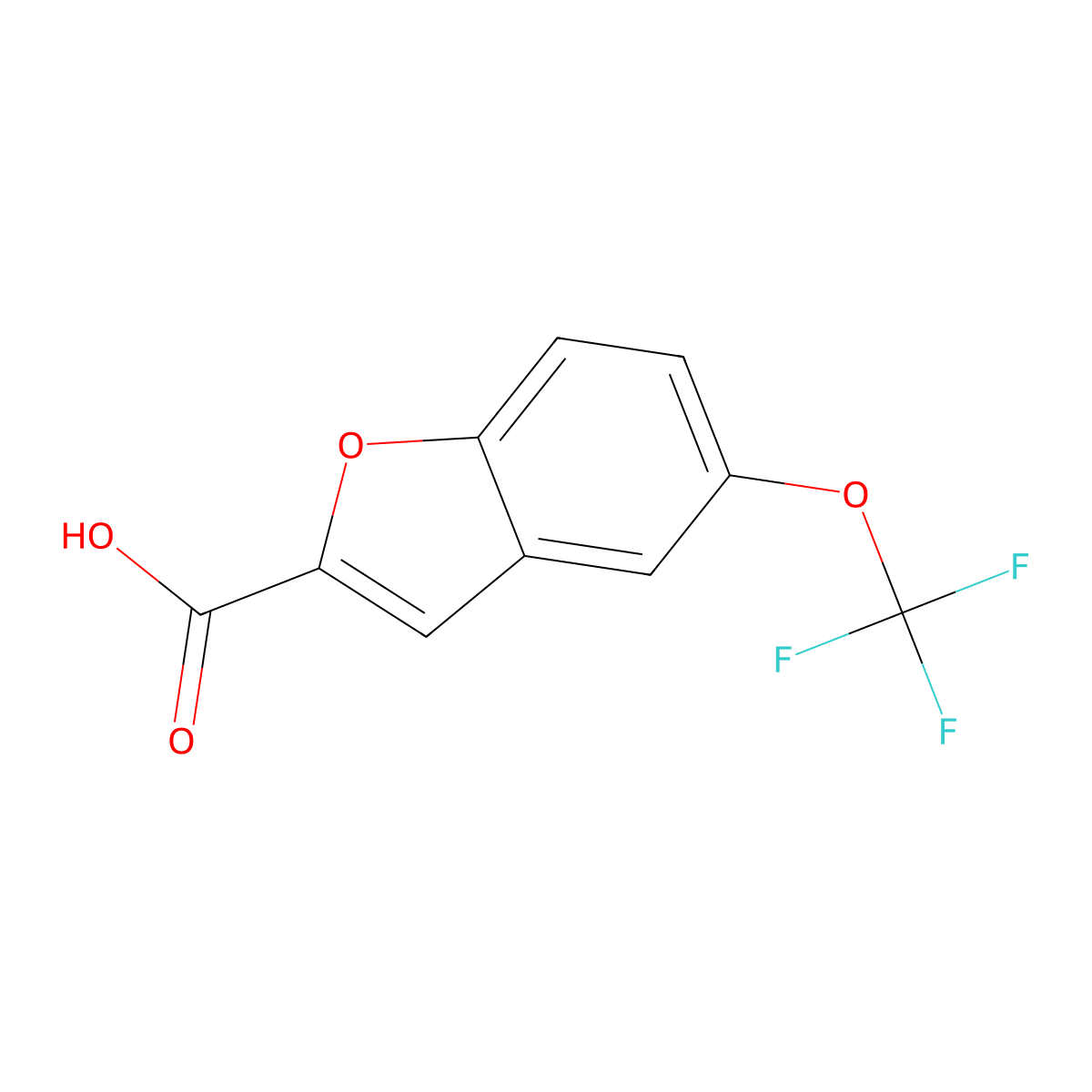 5-(Trifluoromethoxy)benzofuran-2-carboxylic acid molecular structure, CAS 575469-37-3