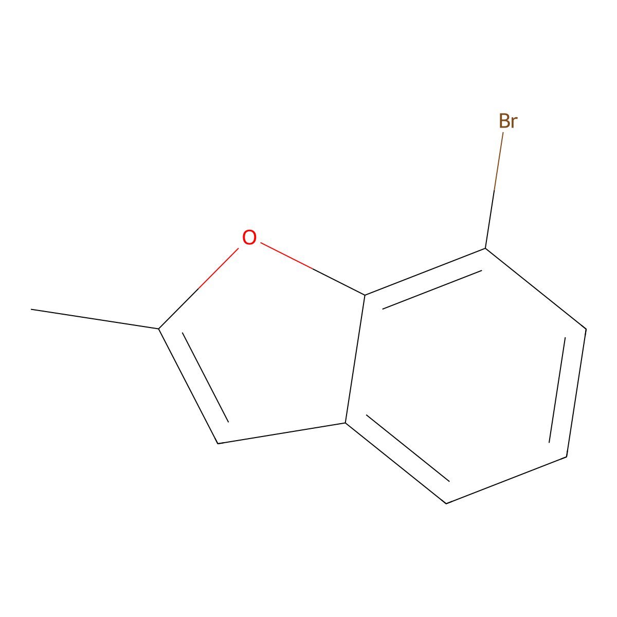 7-Bromo-2-methyl-1-benzofuran molecular structure, CAS 57547-15-6
