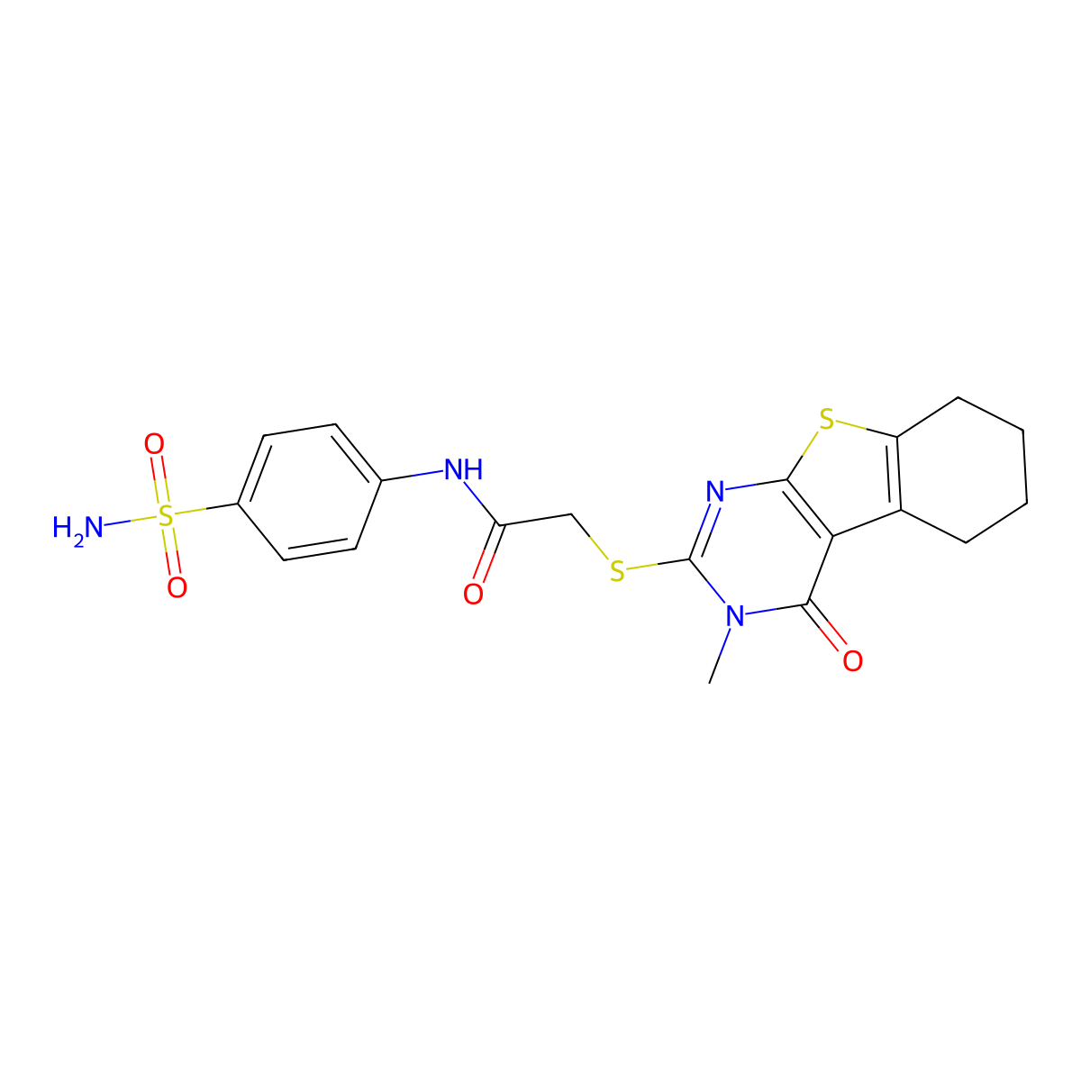 C19H20N4O4S3 molecular structure, CAS 575471-17-9