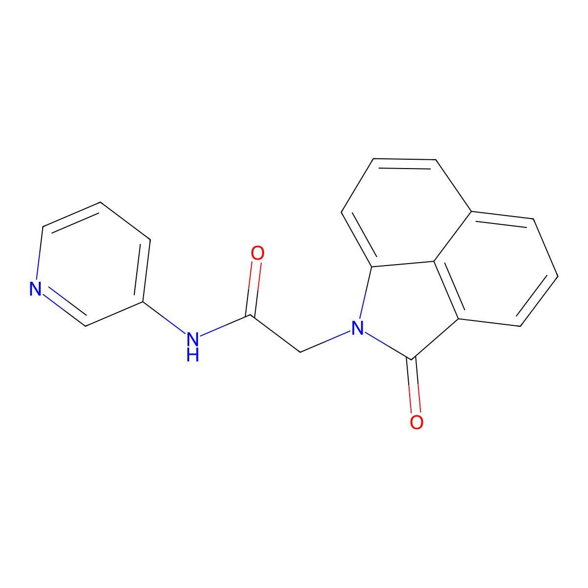 2-(2-oxobenzo[cd]indol-1(2H)-yl)-N-3-pyridinylacetamide molecular structure, CAS 575471-39-5