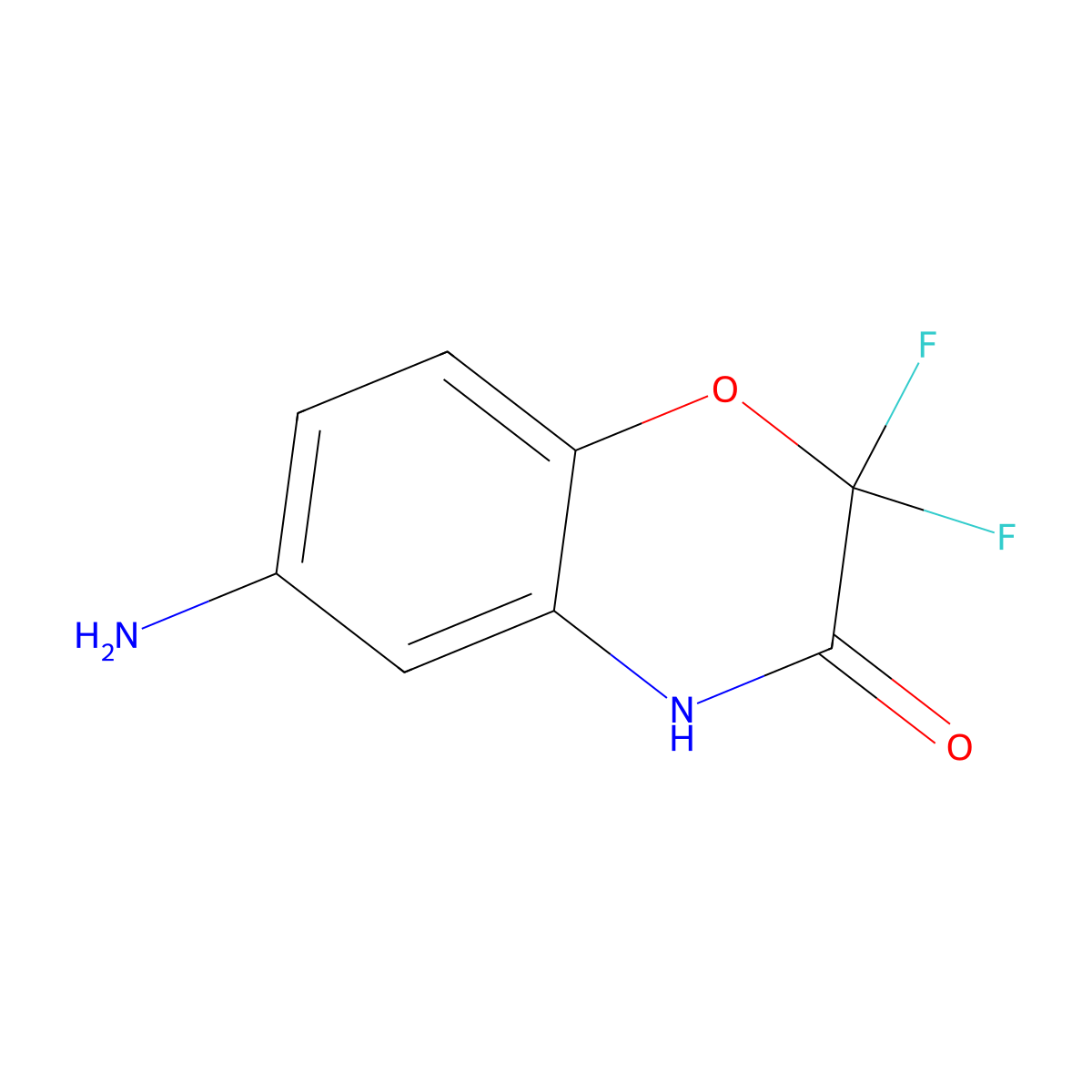 6-amino-2,2-difluoro-2H-benzo[b][1,4]oxazin-3(4H)-one molecular structure, CAS 575473-95-9