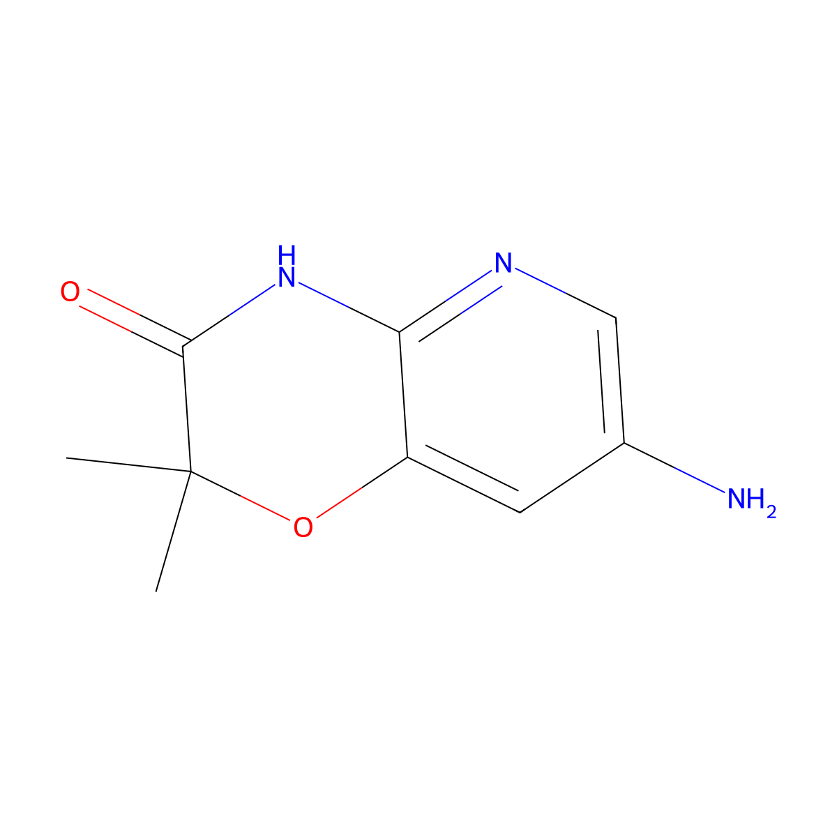 7-Amino-2,2-dimethyl-2H-pyrido[3,2-B][1,4]oxazin-3(4H)-one molecular structure, CAS 575473-97-1