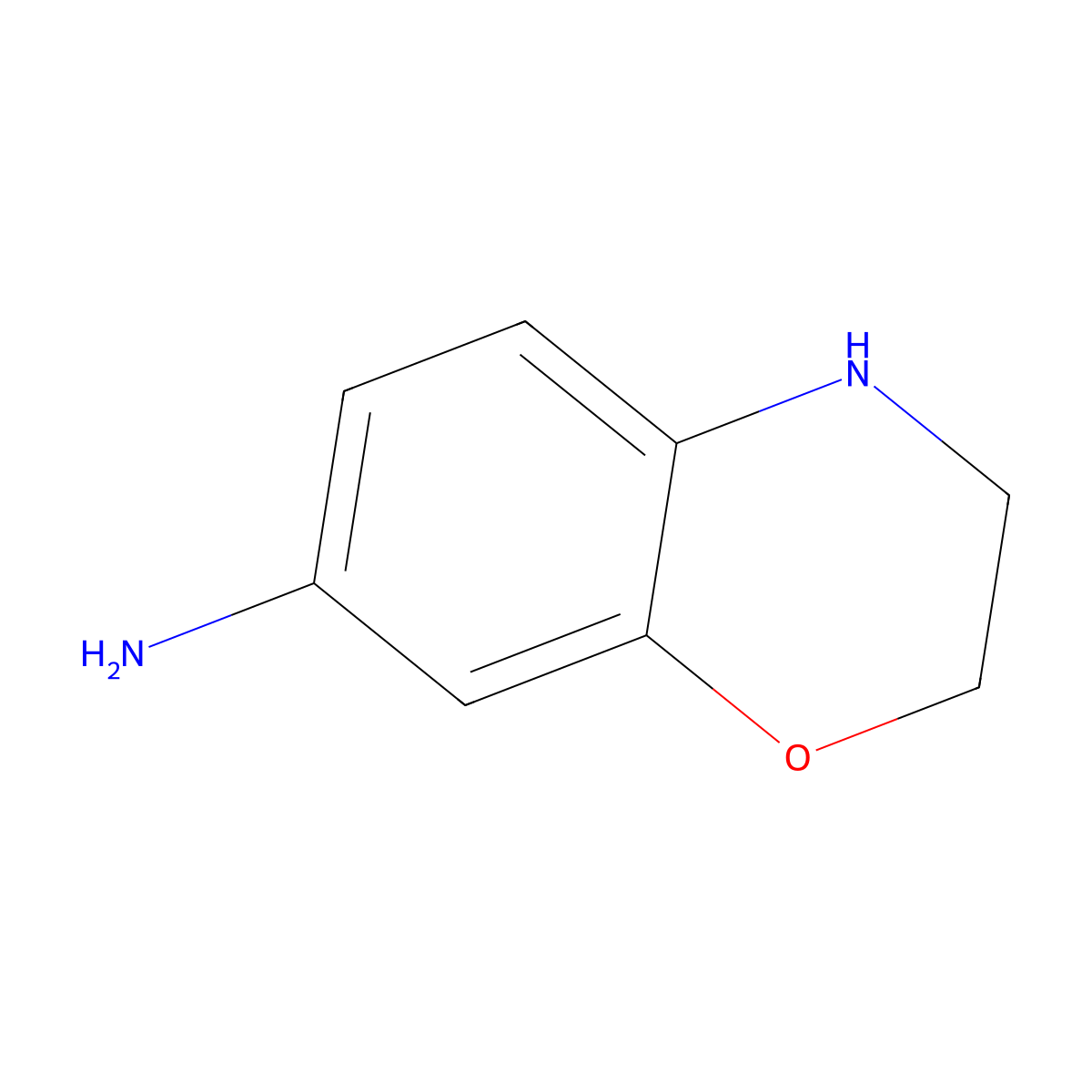 3,4-Dihydro-2H-benzo[b][1,4]oxazin-7-amine molecular structure, CAS 575474-01-0