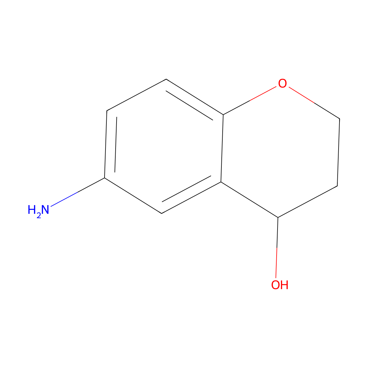 6-amino-3,4-dihydro-2H-1-benzopyran-4-ol molecular structure, CAS 575474-19-0
