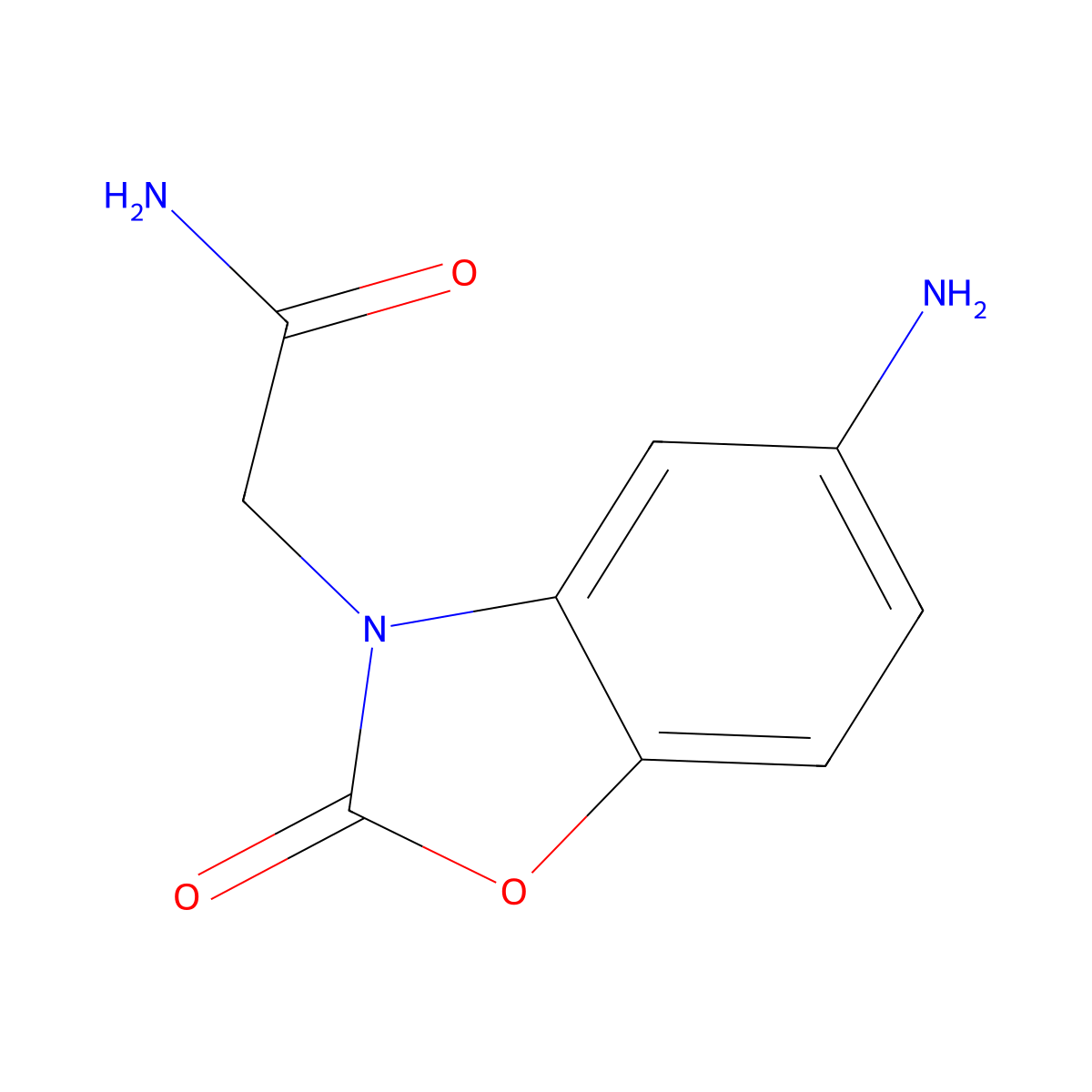 2-(5-Amino-2-oxobenzo[d]oxazol-3(2h)-yl)acetamide molecular structure, CAS 575474-29-2