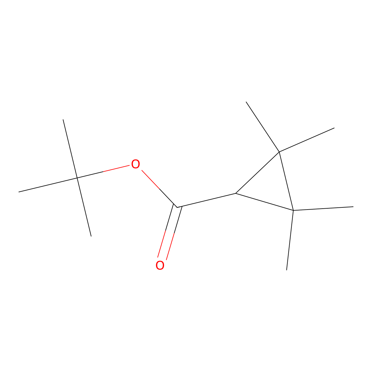 1,1-Dimethylethyl 2,2,3,3-tetramethylcyclopropanecarboxylate molecular structure, CAS 57548-29-5