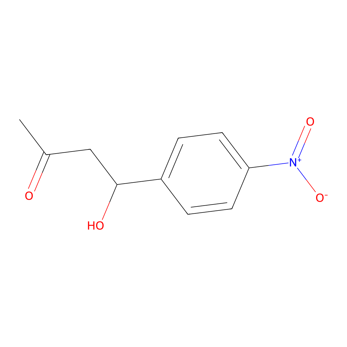 4-Hydroxy-4-(4-nitrophenyl)butan-2-one molecular structure, CAS 57548-40-0