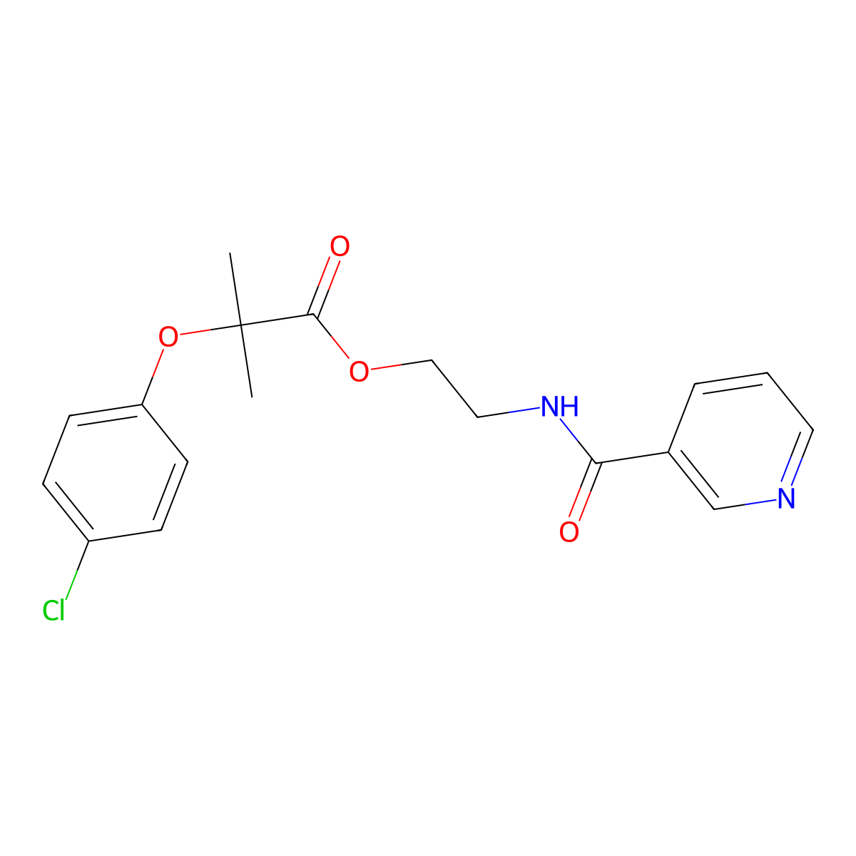 Picafibrate molecular structure, CAS 57548-79-5