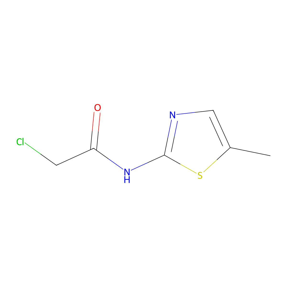 2-Chloro-N-(5-methyl-thiazol-2-yl)-acetamide molecular structure, CAS 575497-12-0