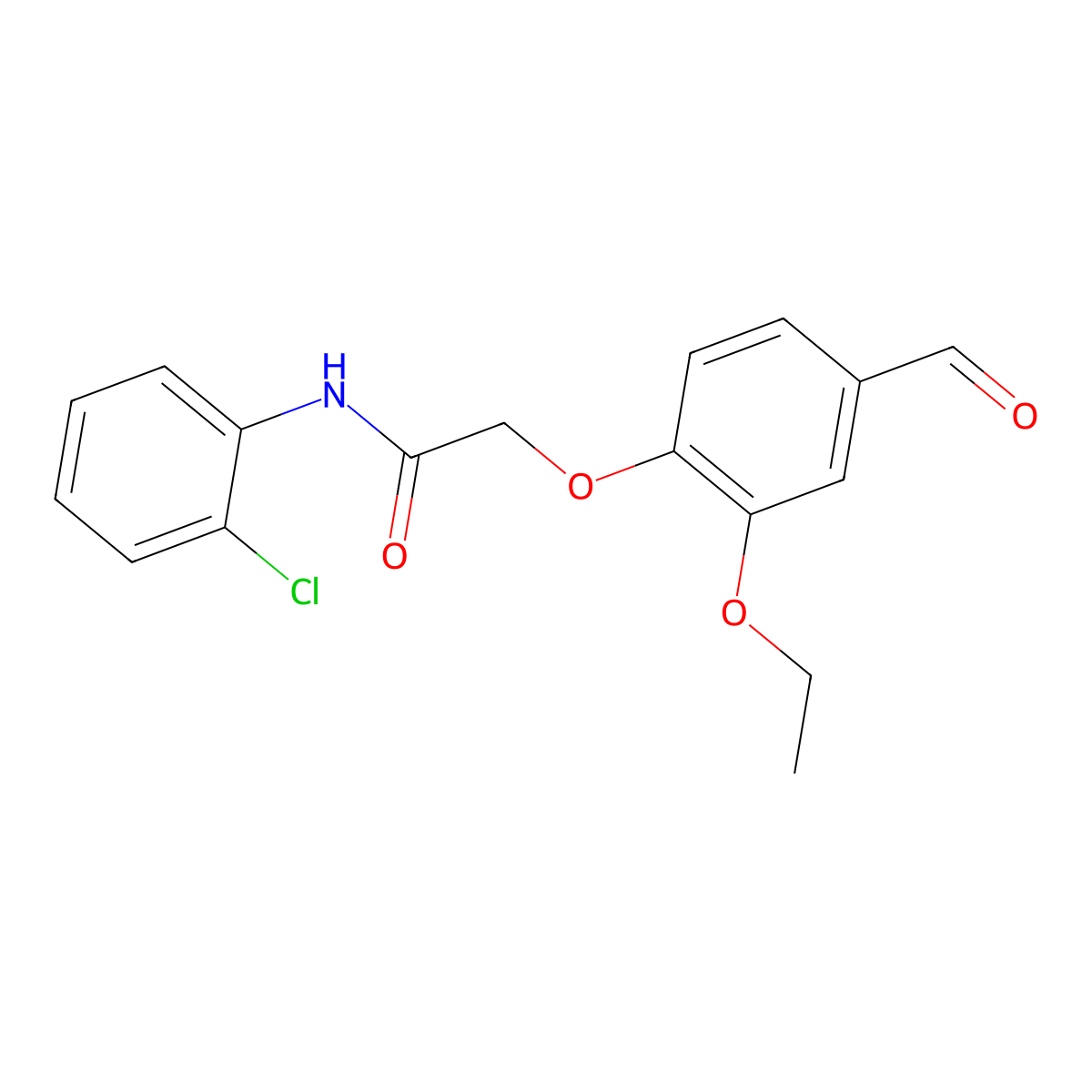 N-(2-chlorophenyl)-2-(2-ethoxy-4-formylphenoxy)acetamide molecular structure, CAS 575499-01-3