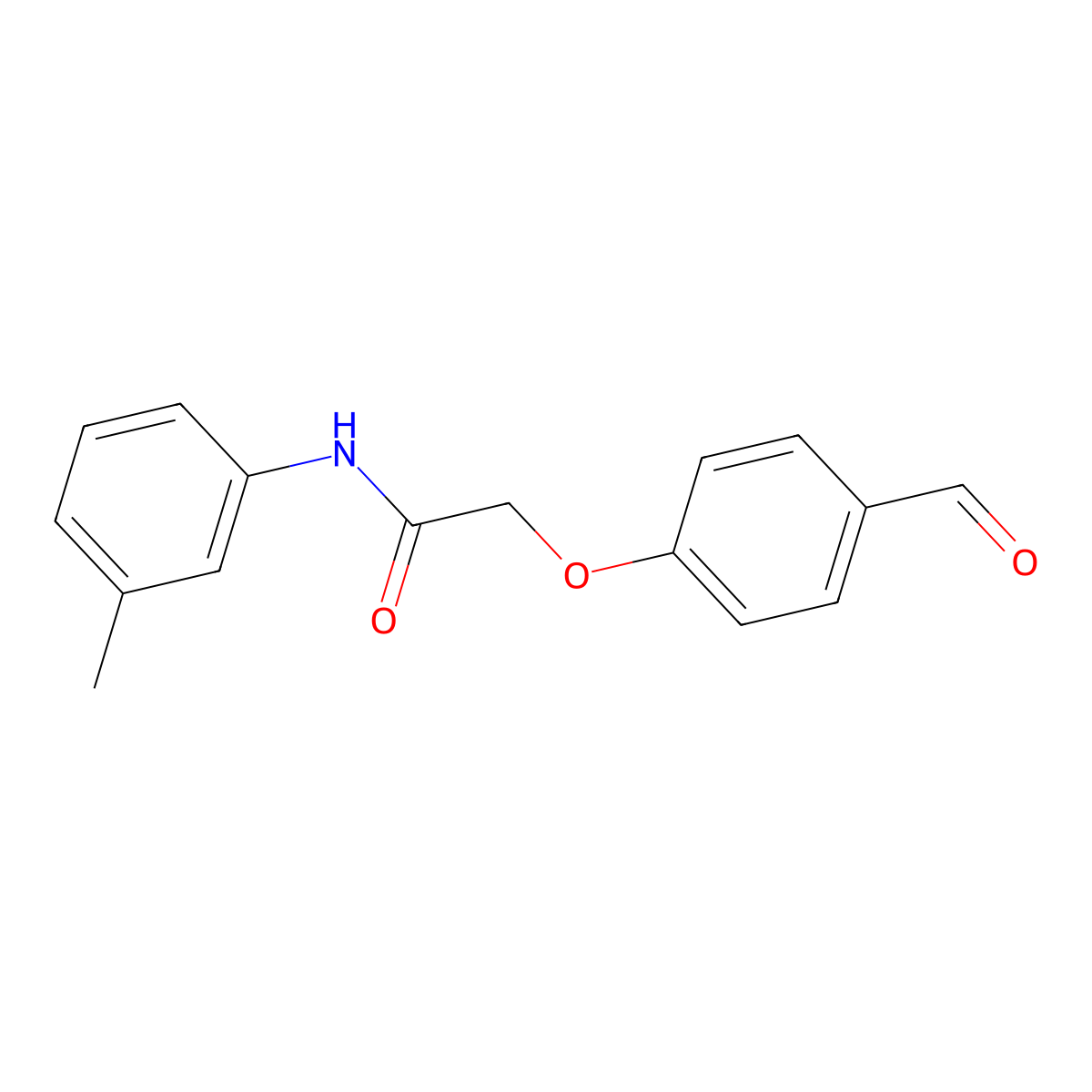 2-(4-formylphenoxy)-N-(3-methylphenyl)acetamide molecular structure, CAS 575499-12-6