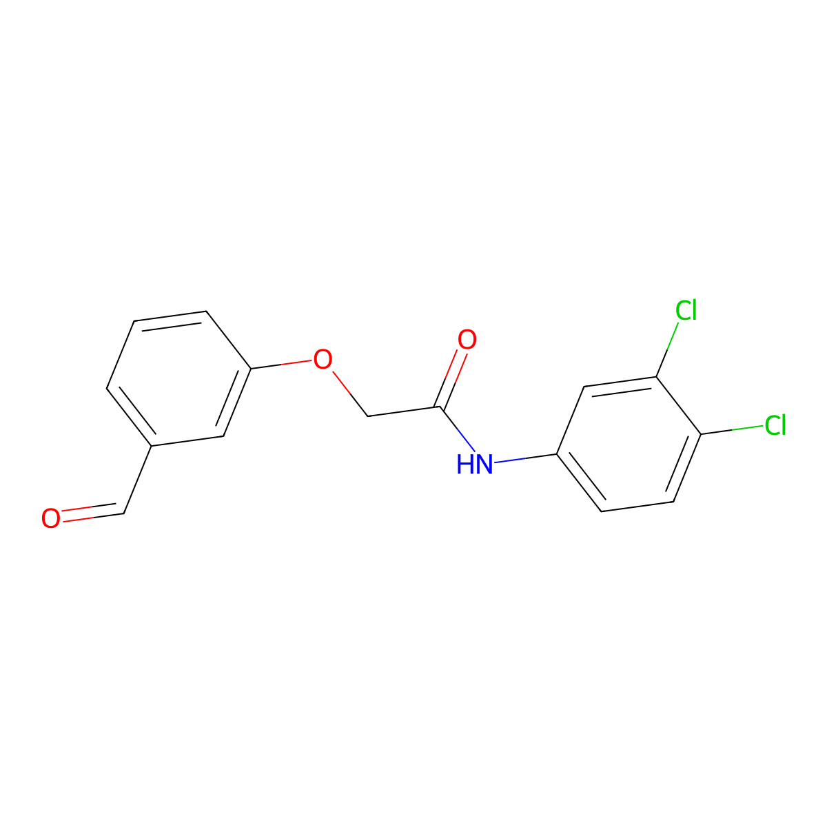 N-(3,4-dichlorophenyl)-2-(3-formylphenoxy)acetamide molecular structure, CAS 575499-65-9
