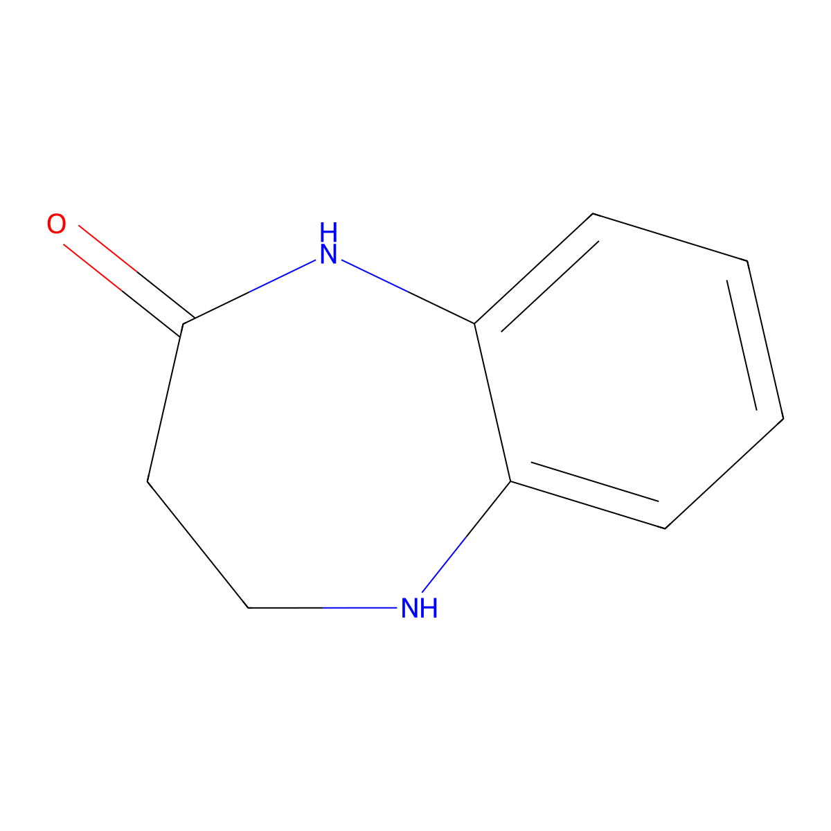 2,3,4,5-tetrahydro-1H-1,5-benzodiazepin-2-one molecular structure, CAS 5755-07-7