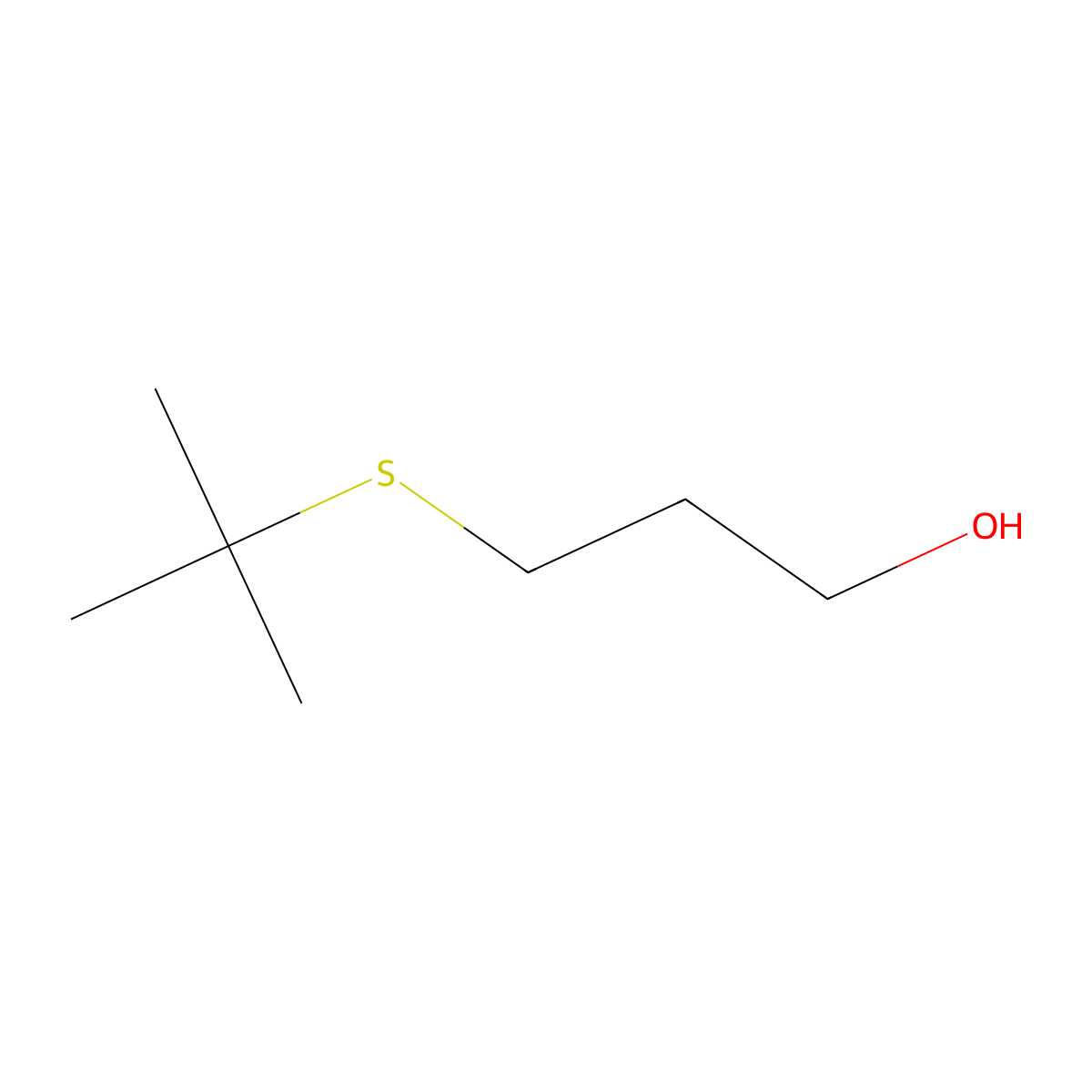 3-(Tert-butylsulfanyl)propan-1-ol molecular structure, CAS 5755-56-6