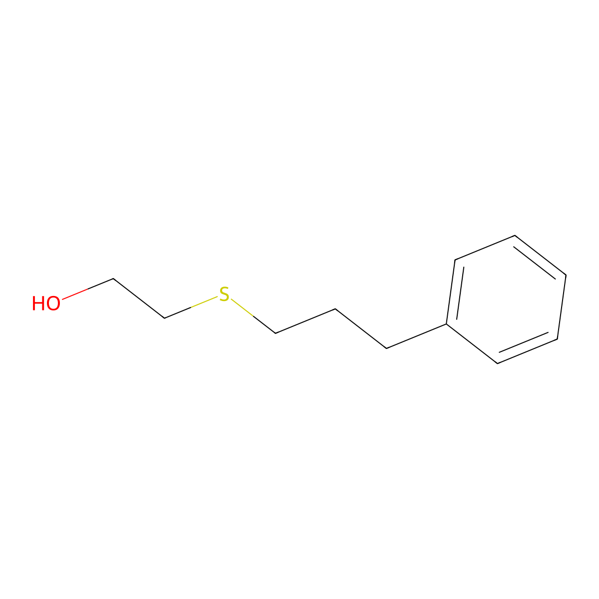 2-[(3-Phenylpropyl)sulfanyl]ethan-1-ol molecular structure, CAS 5755-57-7