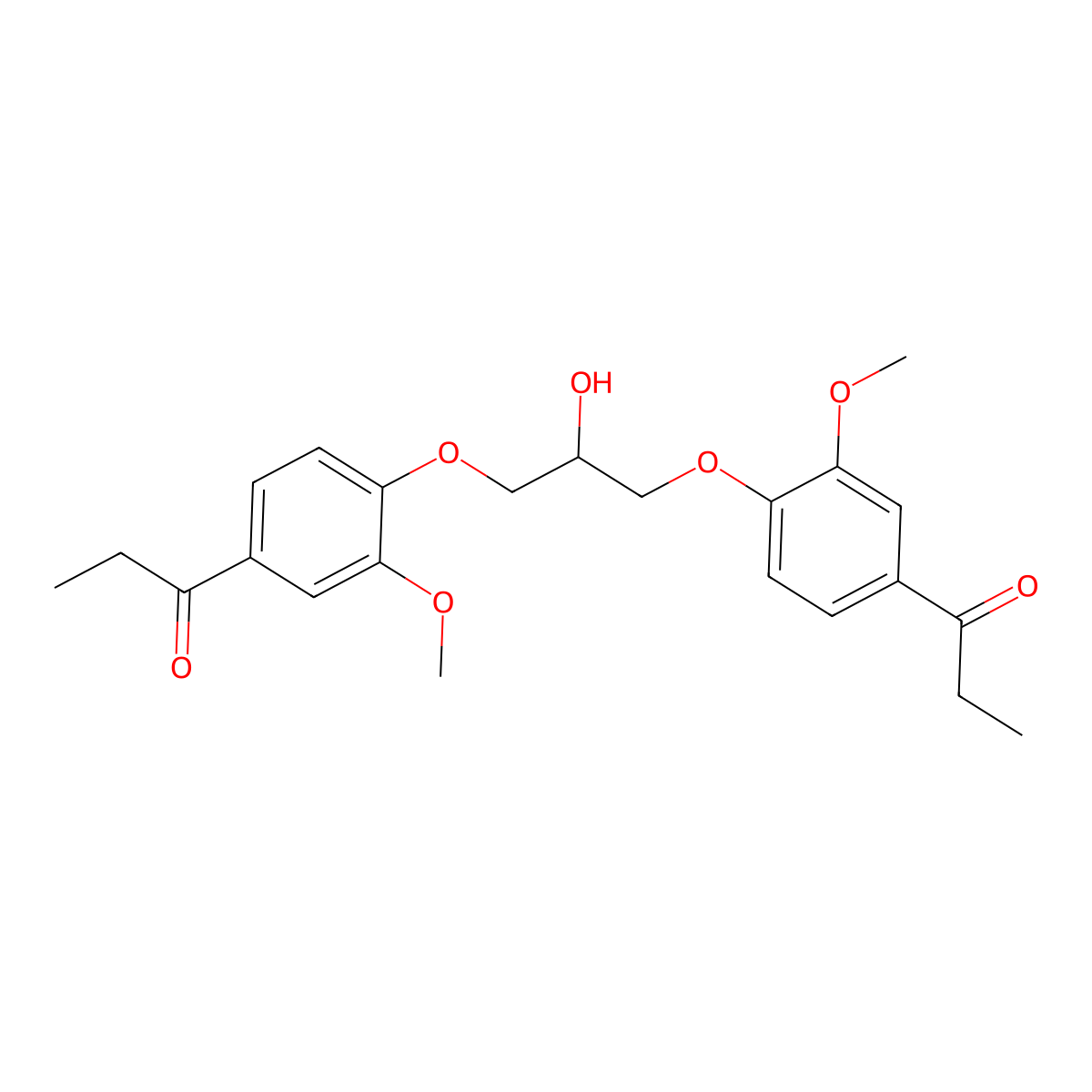 1-[4-[2-Hydroxy-3-(2-methoxy-4-propanoylphenoxy)propoxy]-3-methoxyphenyl]propan-1-one molecular structure, CAS 5755-58-8