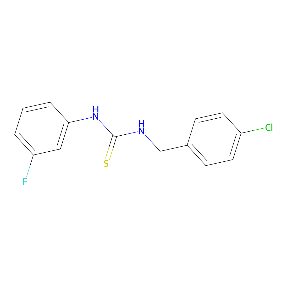 1-(4-Chlorobenzyl)-3-(3-fluorophenyl)thiourea molecular structure, CAS 575500-13-9