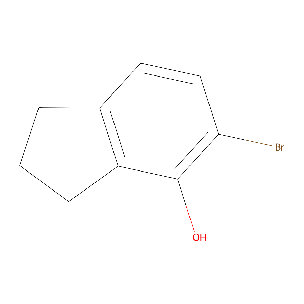 5-bromo-2,3-dihydro-1H-inden-4-ol molecular structure, CAS 575504-23-3