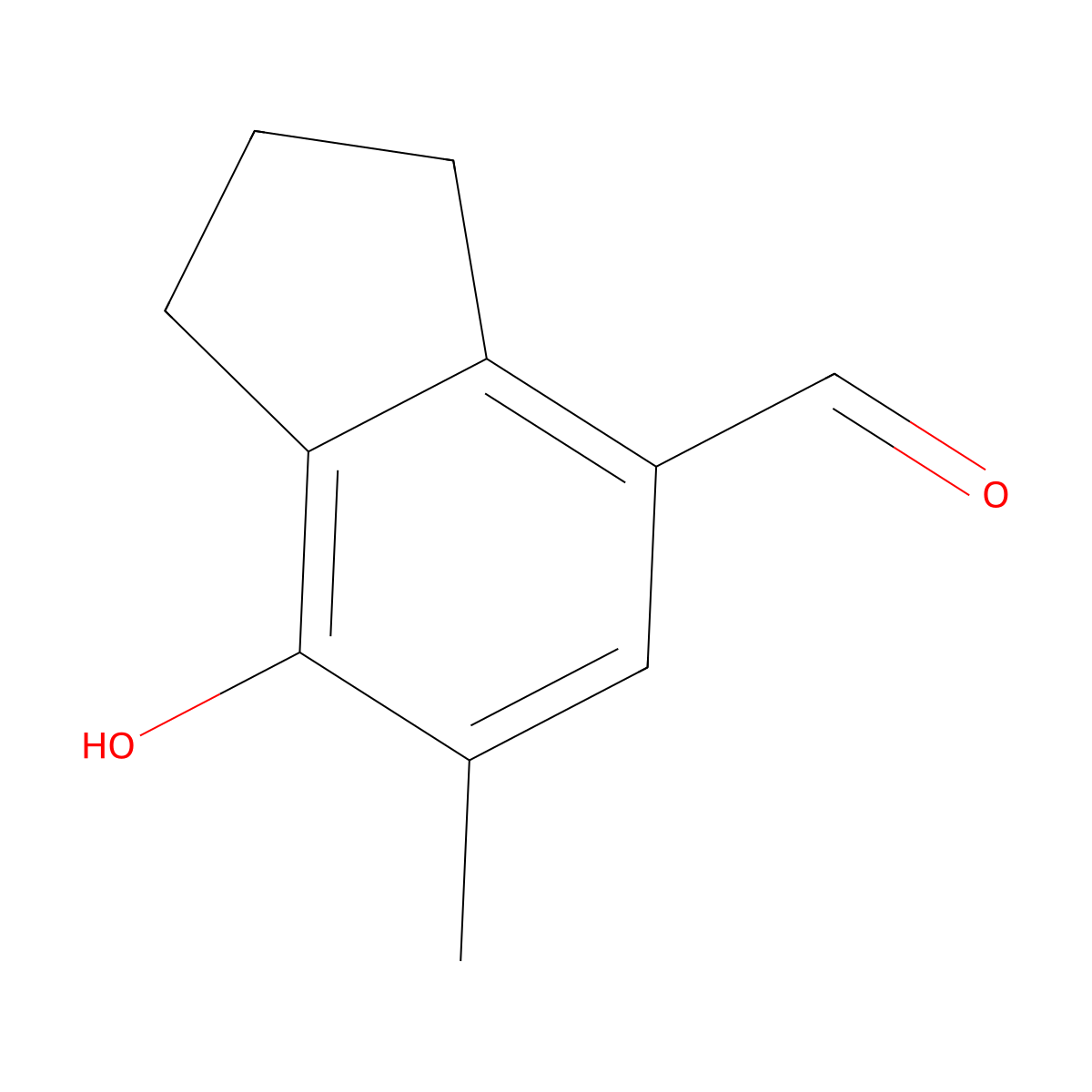 7-Hydroxy-6-methyl-2,3-dihydro-1h-indene-4-carbaldehyde molecular structure, CAS 575504-30-2