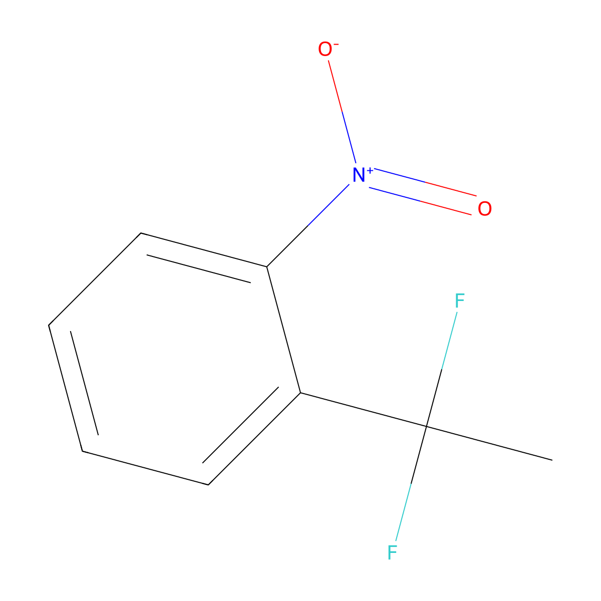 1-(1,1-Difluoroethyl)-2-nitrobenzene molecular structure, CAS 57554-57-1