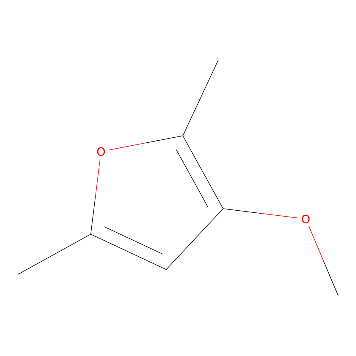 Furan, 3-methoxy-2,5-dimethyl- molecular structure, CAS 57556-12-4