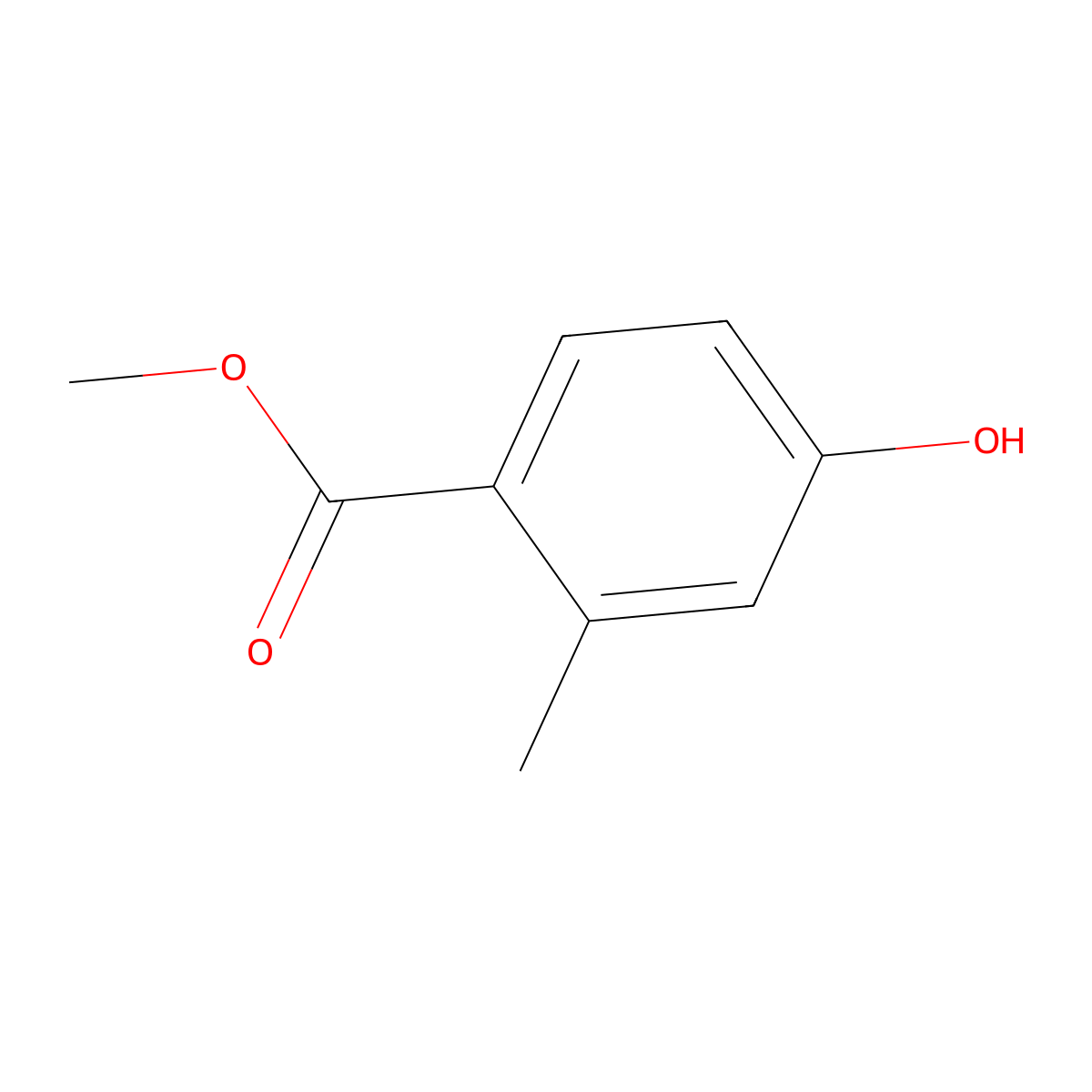Methyl 4-hydroxy-2-methylbenzoate molecular structure, CAS 57556-31-7