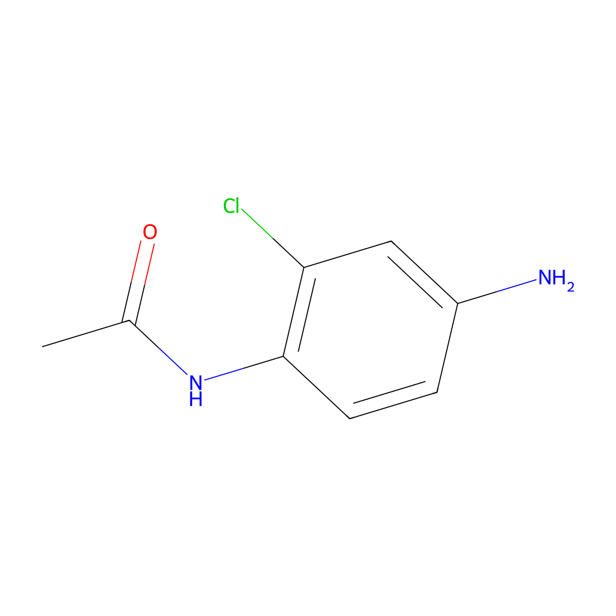 N-(4-amino-2-chlorophenyl)acetamide molecular structure, CAS 57556-49-7
