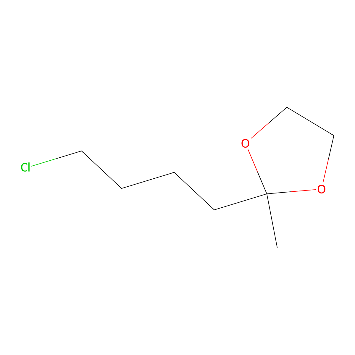 2-(4-Chlorobutyl)-2-methyl-1,3-dioxolane molecular structure, CAS 57558-50-6