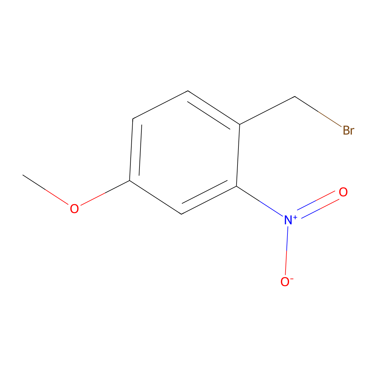 1-(Bromomethyl)-4-methoxy-2-nitrobenzene molecular structure, CAS 57559-52-1