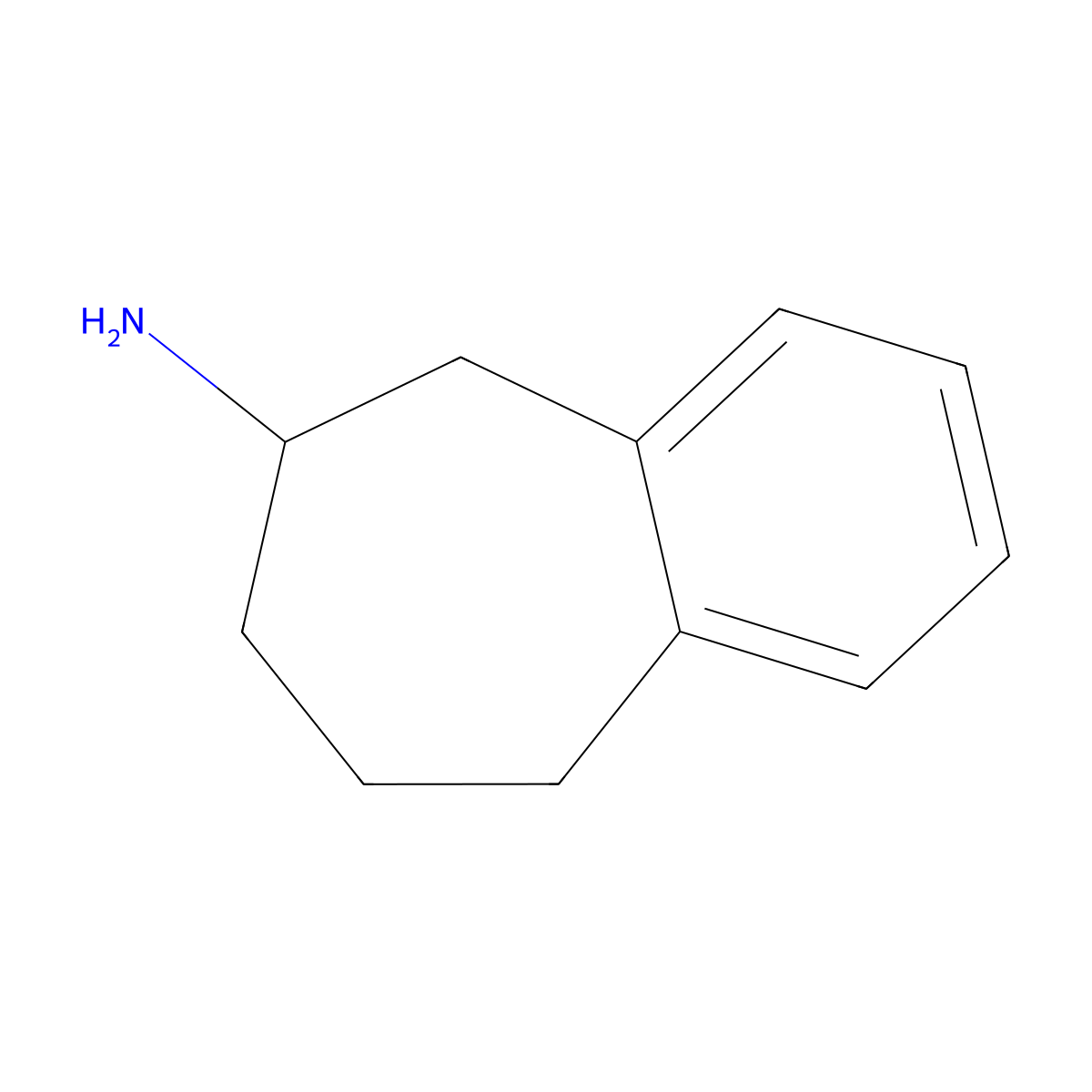 6,7,8,9-tetrahydro-5H-benzo(7)annulen-6-amine molecular structure, CAS 57559-72-5