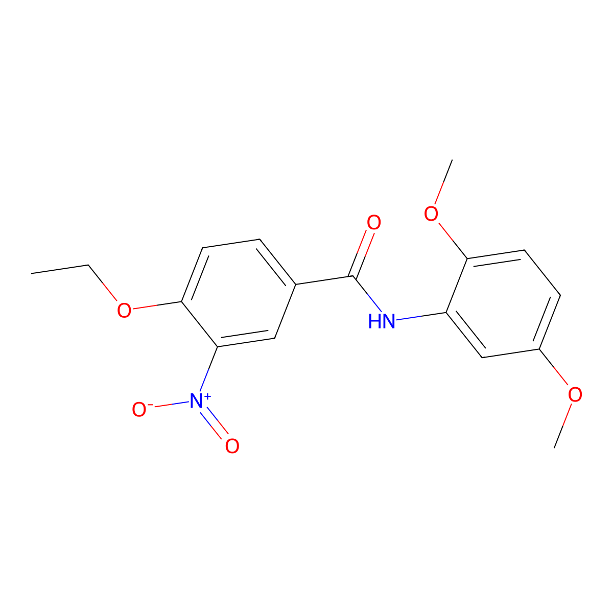 N-(2,5-dimethoxyphenyl)-4-ethoxy-3-nitrobenzamide molecular structure, CAS 5756-19-4