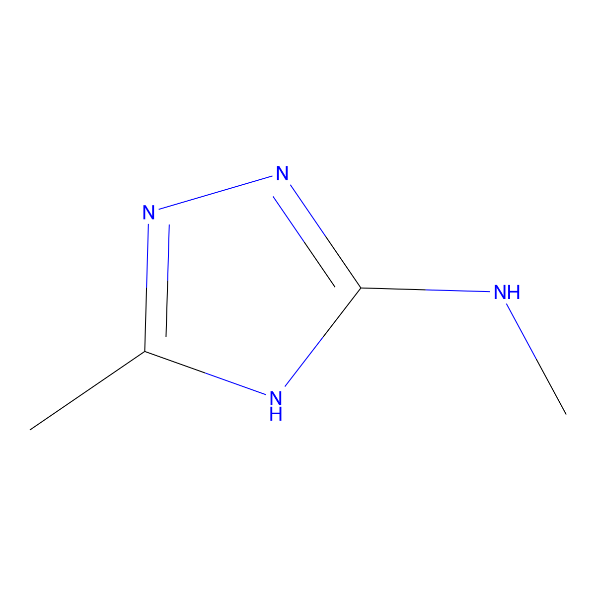 1H-1,2,4-Triazol-3-amine, N,5-dimethyl- molecular structure, CAS 57561-15-6