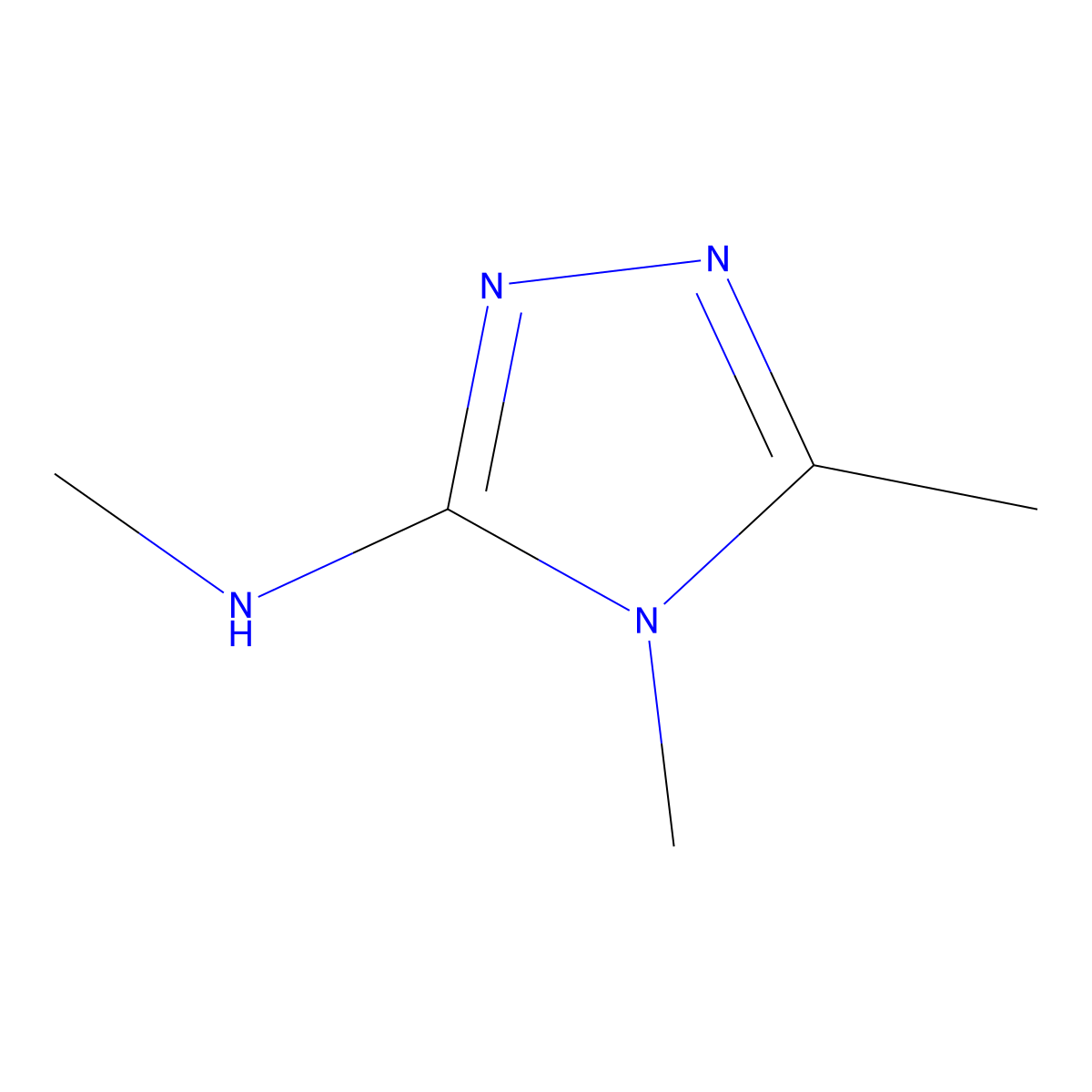 N,4,5-trimethyl-4H-1,2,4-triazol-3-amine molecular structure, CAS 57561-17-8