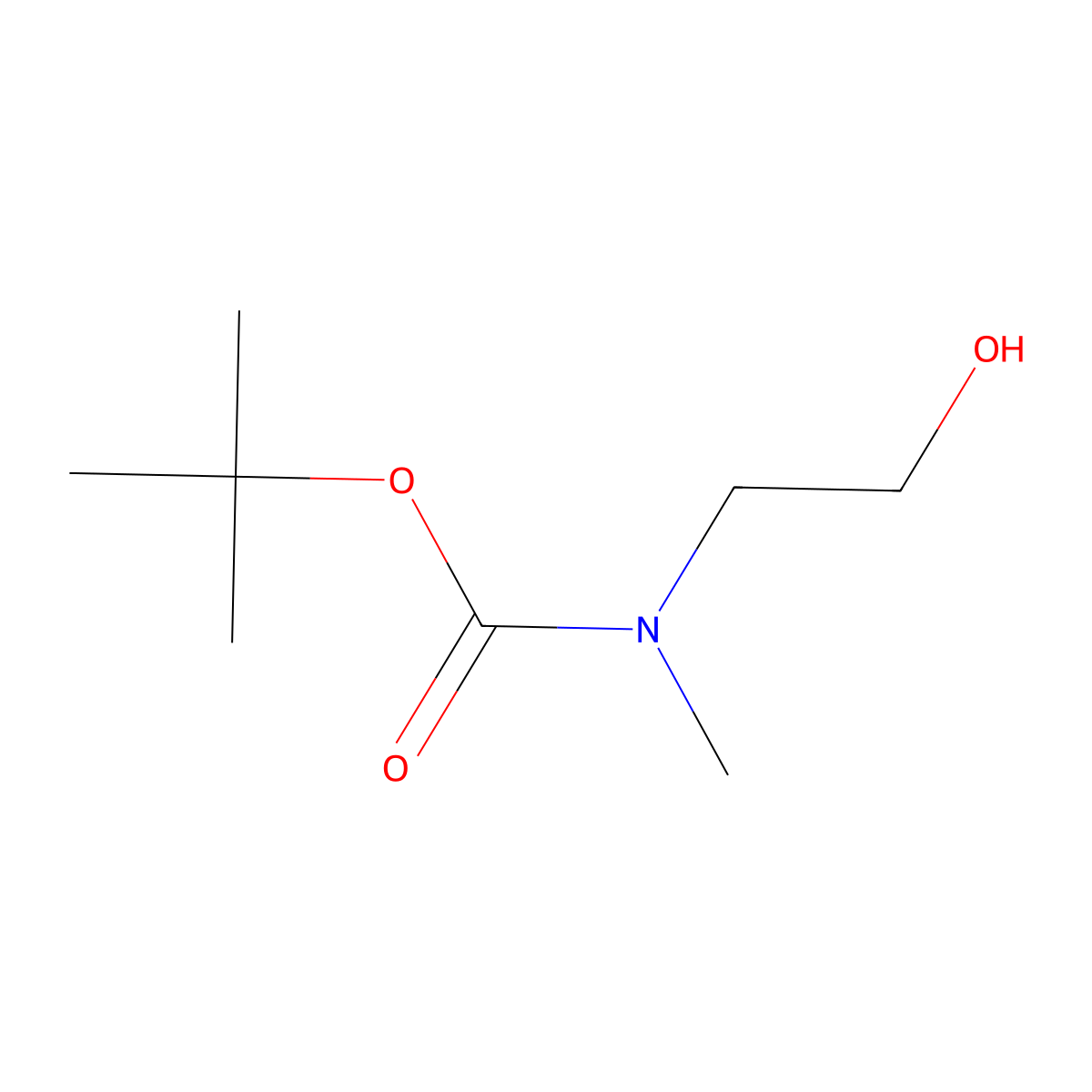 N-(tert-Butoxycarbonyl)-N-methyl-2-aminoethanol molecular structure, CAS 57561-39-4