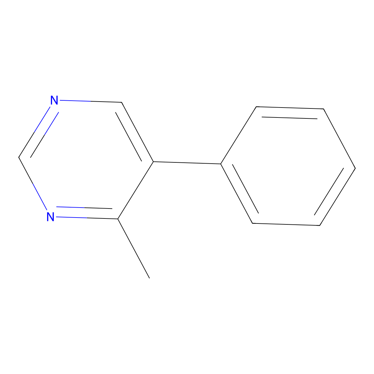 4-Methyl-5-phenylpyrimidine molecular structure, CAS 57562-58-0